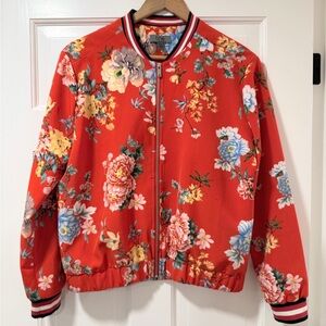 Vibrant Floral Bomber Jacket